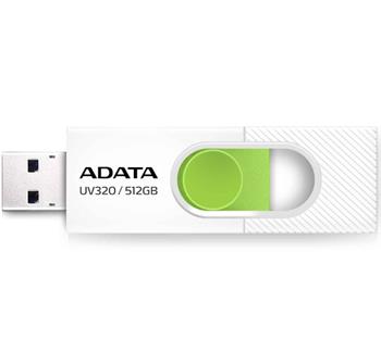 ADATA Flash Disk 512GB UV320, USB 3.2, bílo-zelená
