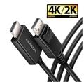 AXAGON RVD-HI20C2, DisplayPort -> HDMI 2.0b redukce / kabel 1.8m, 4K/60Hz