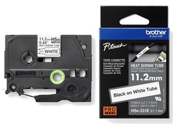 Brother HSe-231E bužírka bílá / černá (11,2 mm)
