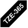 Brother TZe-365, černá / bílá (36mm, laminovaná)
