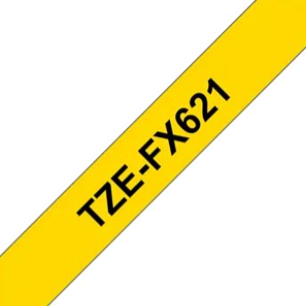 Brother TZe-FX621, žlutá / černá, 9 mm, s flexibilní páskou