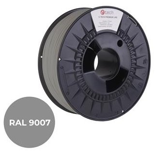 C-TECH PREMIUM LINE, PETG, šedý hliník, RAL9007, 1,75mm, 1kg