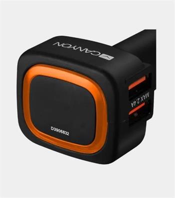 CANYON Univerzální 4xUSB auto nabíječka, Input 12V-24V, Output 5V-4.8A, Smart IC, černá LED