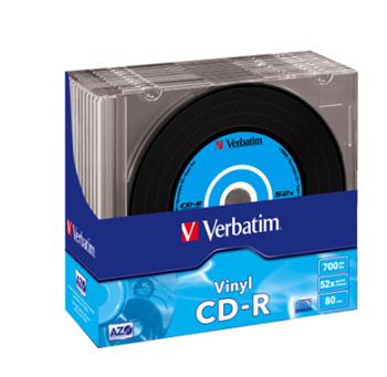 CD-R 80 min. Verbatim DATA Vinyl slim box, 10ks/pack