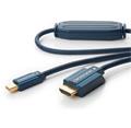 ClickTronic HQ OFC kabel mini DisplayPort - HDMI typ A, zlacené kon., 3D, M/M, 3m