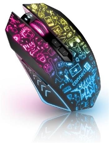 CONNECT IT DOODLE 2 PRO bezdrátová herní myš, ČERNÁ