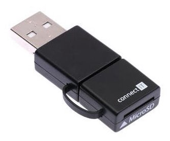 CONNECT IT SMART OTG čtečka MicroSD/HC pro mobilní telefony a PC