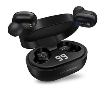 CONNECT IT True Wireless SensorTouch sluchátka do uší s mikrofonem, ČERNÁ