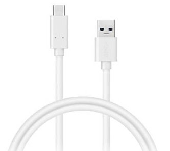 CONNECT IT Wirez USB-C (Type C) -> USB-A, USB 3.1 Gen 1, bílý, 2 m