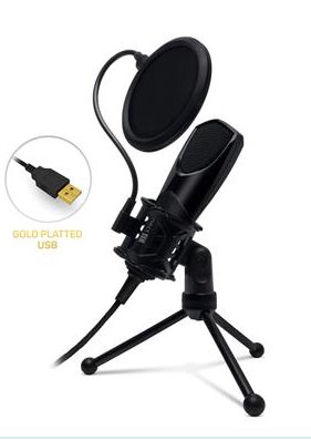 CONNECT IT YouMic mikrofon USB s POP filtrem, pozlacený konektor USB