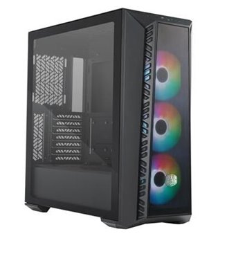 CoolerMaster case MasterBox 520 Mesh, ATX, bez zdroje, průhledná bočnice, černá