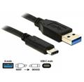 Delock Kabel SuperSpeed USB 10 Gbps (USB 3.1, Gen 2) Typ A samec > USB Type-C™ samec 0,5 m černý