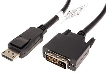 DisplayPort - DVI kabel, DP(M) -> DVI-D(M), 1920x1200@60Hz, 2m