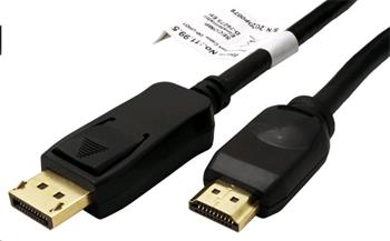 DisplayPort - HDMI kabel, DP(M) -> HDMI M, 4K@60Hz, 2m