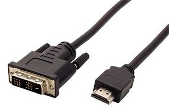 DVI kabel, DVI-D M/ HDMI M, 3m
