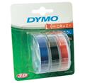 DYMO páska S0847750, bílý tisk/černý, modrý, červený podklad, 3m, 9mm