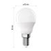 Emos LED žárovka Classic Mini Globe / E14 / 4,2 W (40 W) / 470 lm / studená bílá
