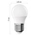 Emos LED žárovka Classic Mini Globe / E27 / 4,2 W (40 W) / 470 lm / studená bílá