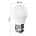Emos LED žárovka Classic Mini Globe / E27 / 6,5 W (60 W) / 806 lm / teplá bílá