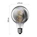 Emos LED žárovka DECO SMOKED G95 / E27 / 4,5 W (19 W) / 180 lm / flame