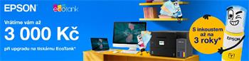 Epson EcoTank nyní s cashbackem až 3 000 Kč