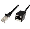 FTP patchkabel prodlužovací kat.5e, RJ45 M-F, 3m, černý