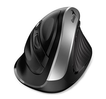GENIUS Ergo 8250S, myš, bezdrátová, vertikální, černo-stříbrná
