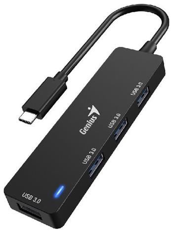 GENIUS UH-400 USB Hub, externí, USB-C na 4× USB 3.0, 15cm