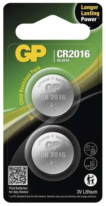 GP CR2016 baterie 2ks