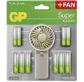 GP SUPER alkalická baterie AA 12 + AAA 12 + Fan BL