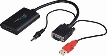 HDMI elektronický konvertor na rozhranní VGA+audio