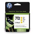 HP 712 3-Pack 29-ml Yellow DesignJet Ink Cartridge, 3ED79A