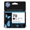 HP 712 80-ml Black DesignJet Ink Cartridge, 3ED71A