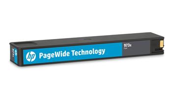 HP 973X High Yield Cyan Original PageWide Cartridge, F6T81AE
