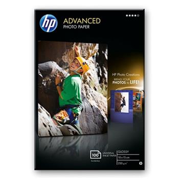 HP Advanced Photo Paper, Glossy, 10 x 15cm, bez okraj, 100 listů, 250 g/m2