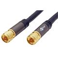 Kabel anténní SAT, 135dB, 4x stíněný, zlacený, F (M) - F (M), 2m, černý