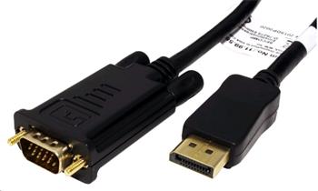 Kabel DisplayPort - VGA, DP(M) -> MD15HD, 2m, černý
