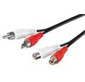 Kabel prodlužovací 2x cinch M/F, stereo, 2m