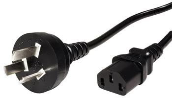 Kabel síťový Čína, GB15934-2008(typ I) - IEC320 C13, 1,8m, černý