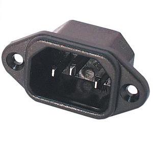 Konektor síťový 230V/M do panelu IEC C14