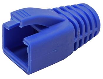 Krytka konektoru. RJ45 na kulatý kabel 8mm, s ochranou západky, 10ks, modrý