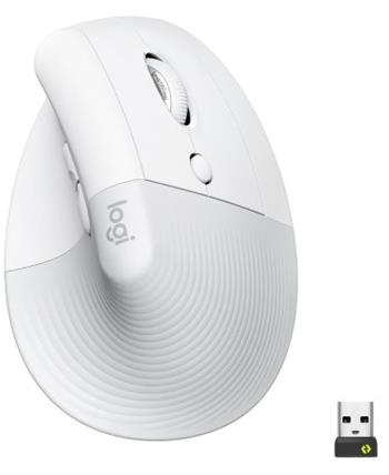 Logitech Lift Right Vertical Ergonomic Mouse, White