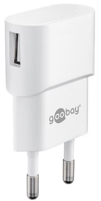 Napájecí a nabíjecí adaptér 230V na USB, max.1A, bílý