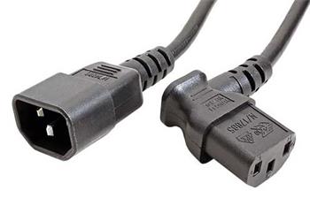Napájecí kabel prodlužovací 1.8m (k PC) lomený 90°