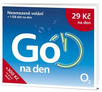 O2 GO na den SIM karta, kredit 50kč