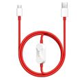 OnePlus SUPERVOOC 2v1 Datový Kabel 8A 1,2m Red