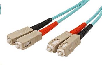 Optický patchkabel SC-SC 50/125 (multimode), duplex, OM3, bezhalogenový, 3m