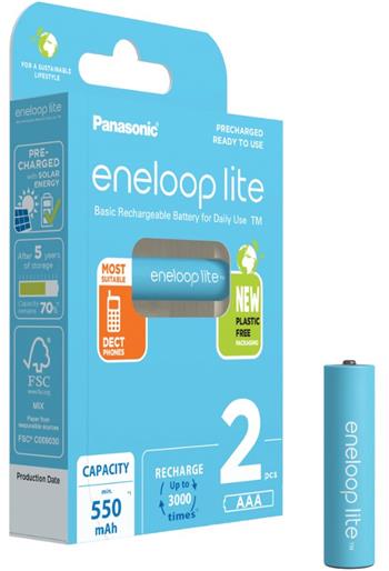 Panasonic Eneloop Lite N AAA, akumulátory 2 ks
