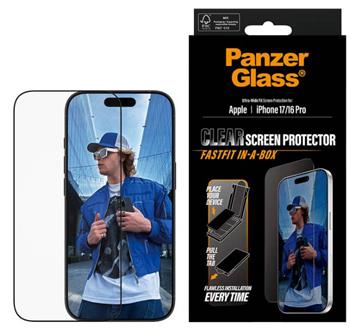 PanzerGlass na Apple iPhone 17/16 Pro s bezprašným aplikačním boxem