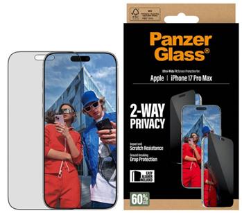 PanzerGlass Privacy na Apple iPhone 17 Pro Max s instalačním rámečkem